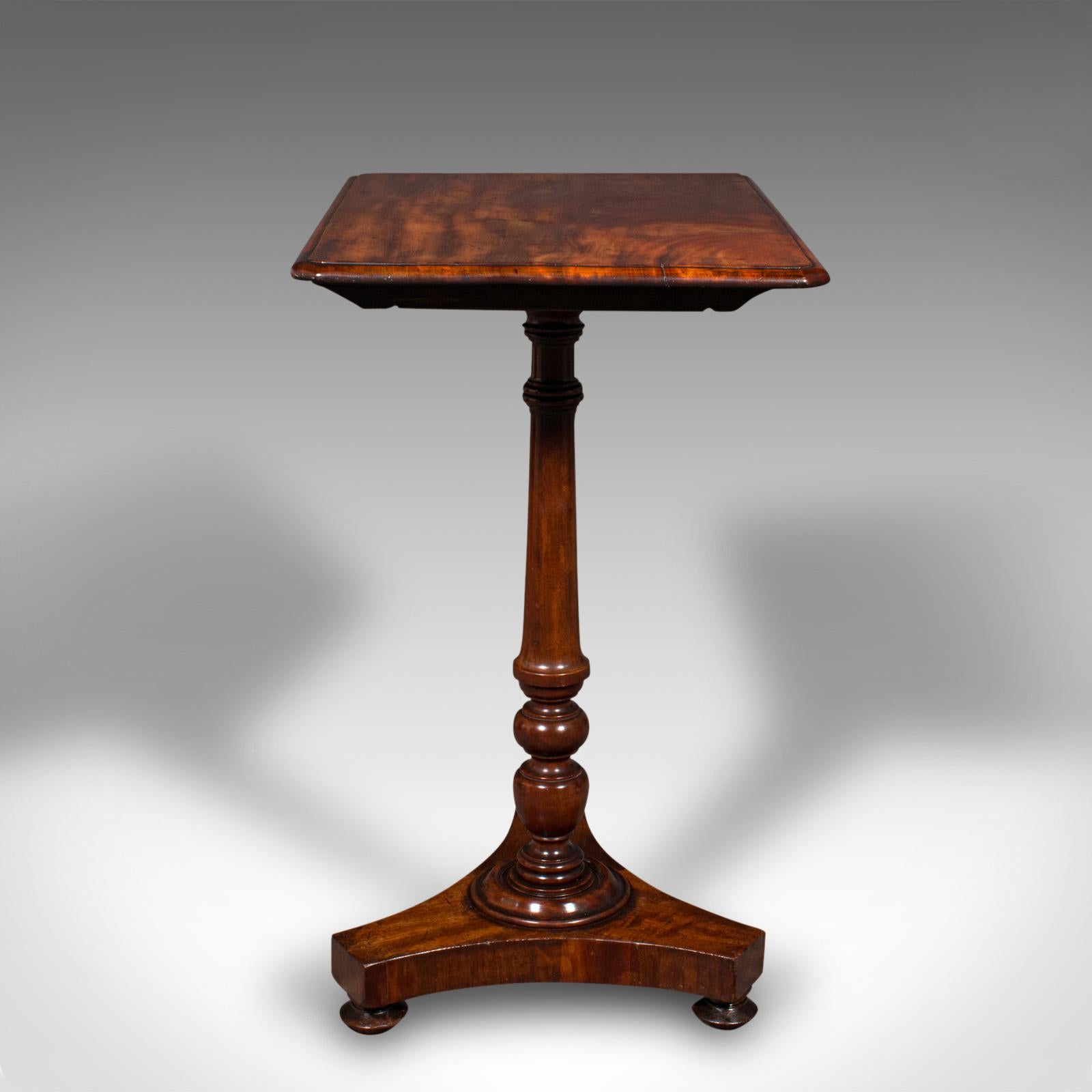 British Antique Tilting Lamp Table, English, Flame, Occasional, Side, Regency circa 1820 For Sale