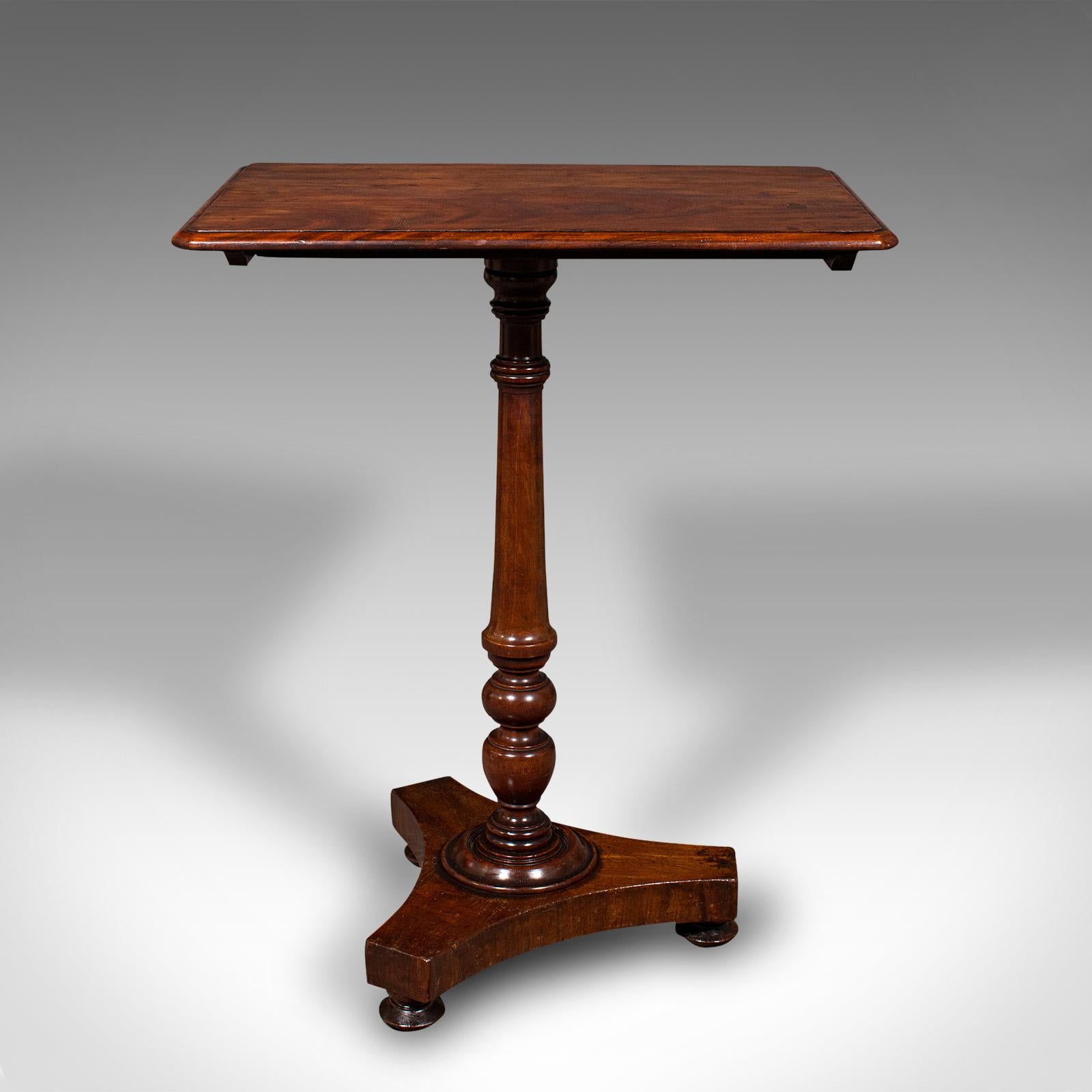 Antique Tilting Lamp Table, English, Flame, Occasional, Side, Regency circa 1820 In Good Condition For Sale In Hele, Devon, GB