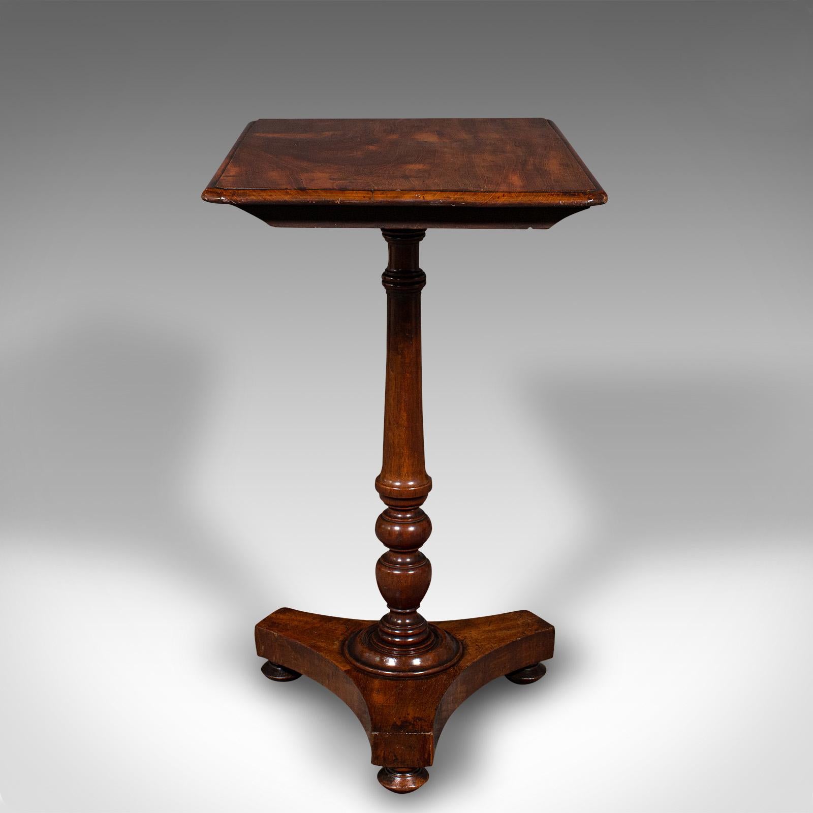 Antique Tilting Lamp Table, English, Flame, Occasional, Side, Regency circa 1820 For Sale 1