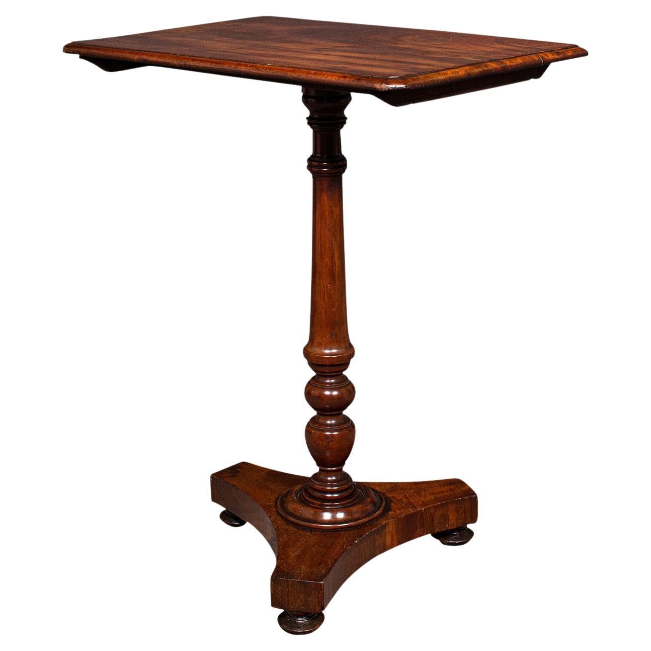 Antique Tilting Lamp Table, English, Flame, Occasional, Side, Regency circa 1820 For Sale