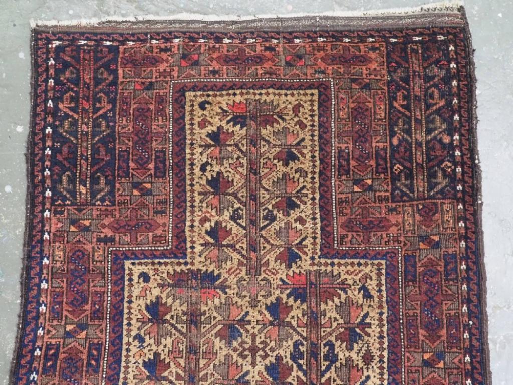 Afghan Antique Timuri / Baluch Prayer Rug, Camel Ground With Tree Of Life, Circa 1880 For Sale