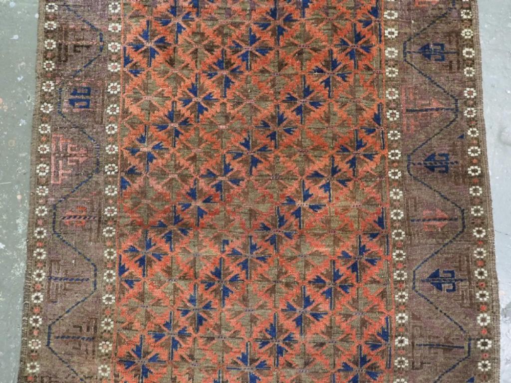 Tapis ancien Timuri / Baluch, ouest de l'Afghanistan, Willow Leaf Design, Circa 1880 Excellent état - En vente à Moreton-In-Marsh, GB