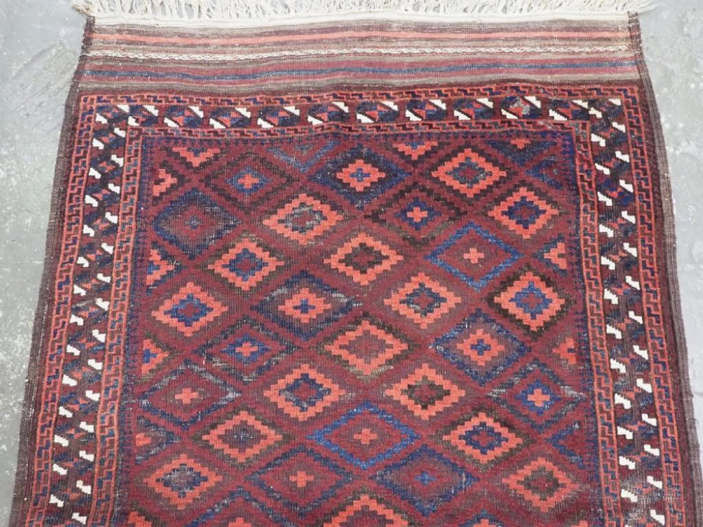 Antiker Timuri- oder Baluch-Teppich, West Afghanistan, seltenes Design, um 1880 (Afghanisch) im Angebot