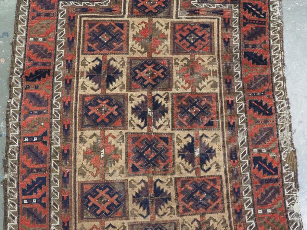 19th Century Antique Timuri Yaqoub Khani / Baluch Prayer Rug, Circa 1870 Or Earlier For Sale