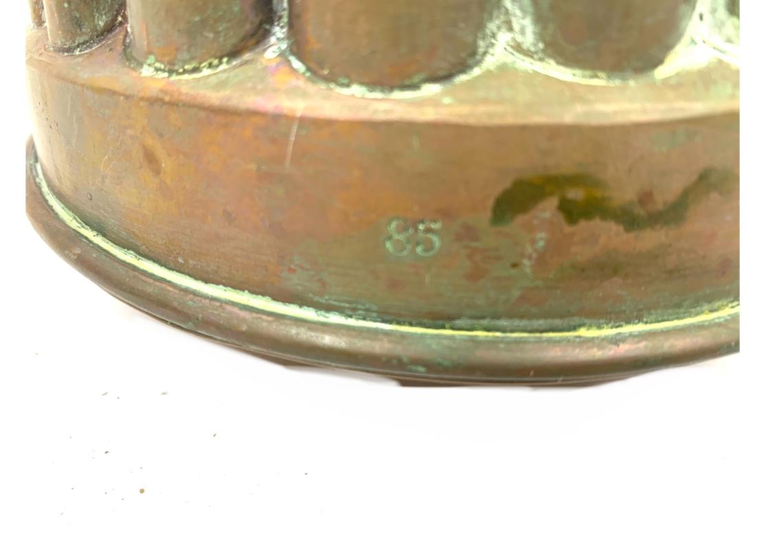 Antique Tin Lined Copper Jelly Mold With Grape Design For Sale 7