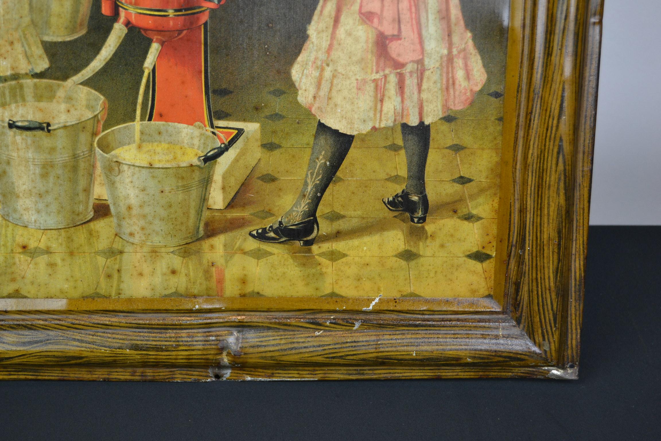 Antikes signiertes cremefarbenes Separator Melotte Belgien von National Works Smethwick (Zinn) im Angebot