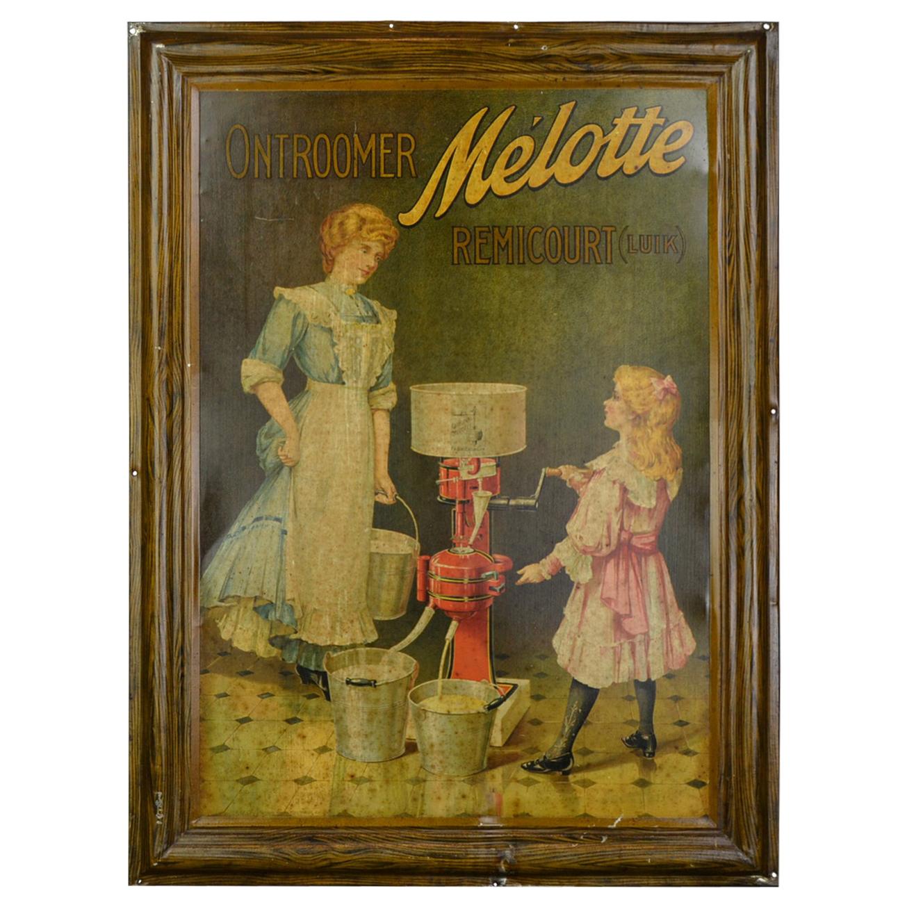 Antique Sign Cream Separator Melotte Belgium by National Works Smethwick For Sale