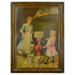 Antique Tin Melotte Cream Separator Sign, Belgium by National Works Smethwick