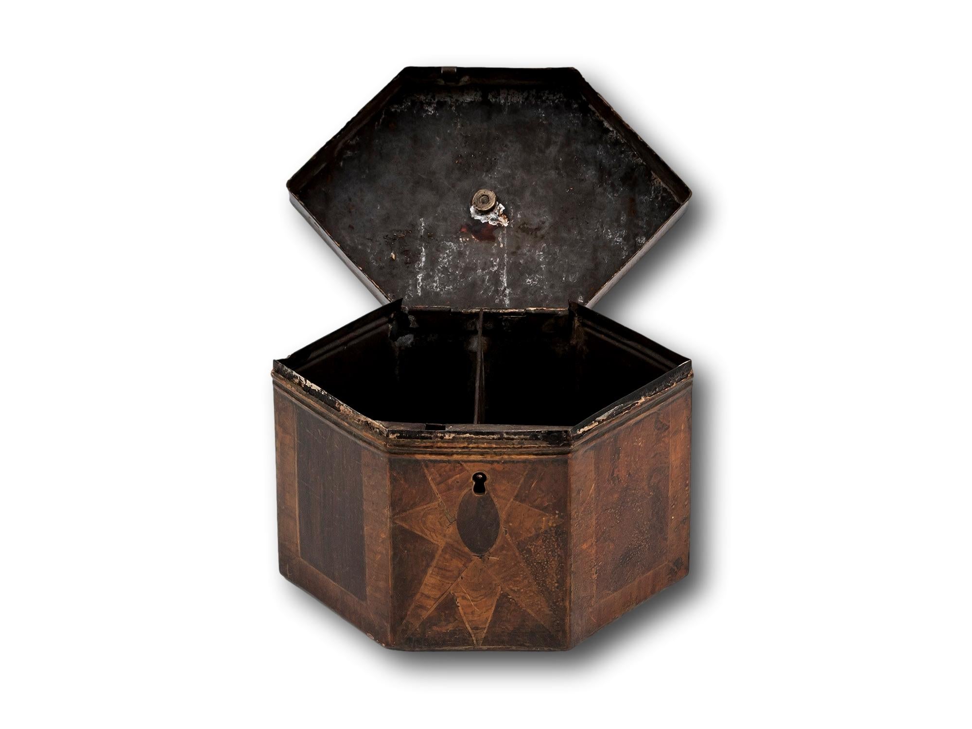 Antike Zinnwaren Teedose im Zustand „Gut“ im Angebot in Northampton, GB