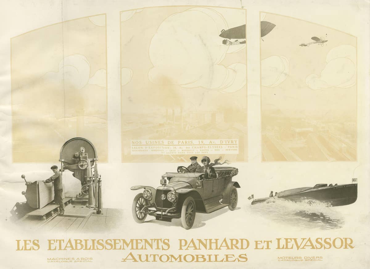 Antique Title Page with Illustrations of a Panhard et Levassor Car Catalog