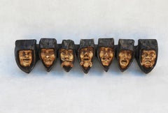 Antique Tobacciana Pipe Rack Wall Art Sculpture Seven Deadly Sins, C1920, France