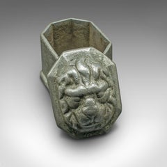 Antique Tobacco Keeper, English, Lead, Decorative Snuff Box, Georgian, C.1750