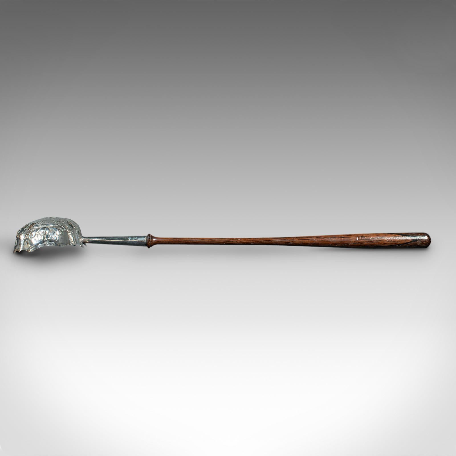 18th Century Antique Toddy Spoon, English, Silver, Serving Ladle, William Kinman, Georgian For Sale