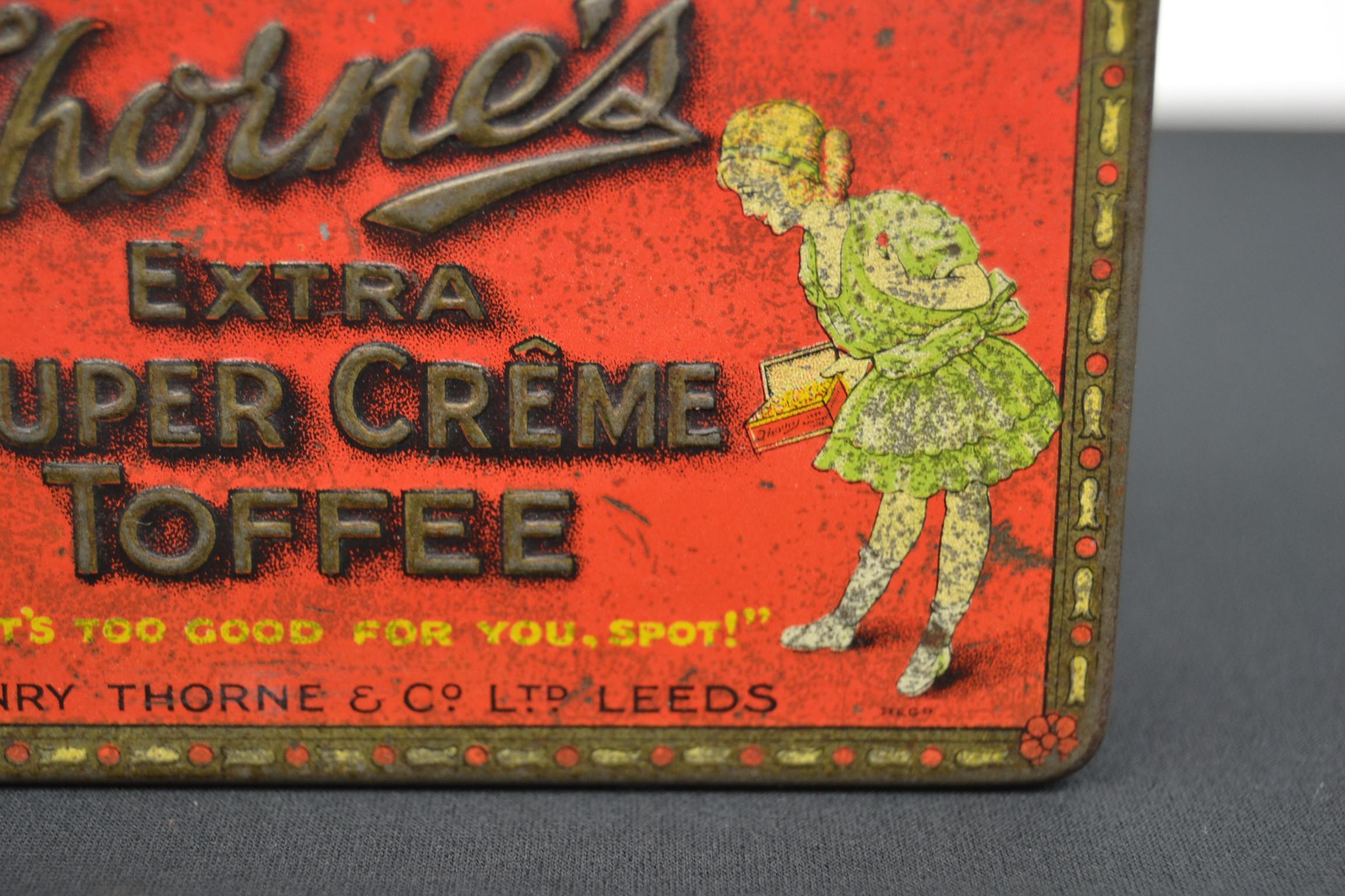 English Antique Toffee Tin Henry Thorne and Co, England For Sale