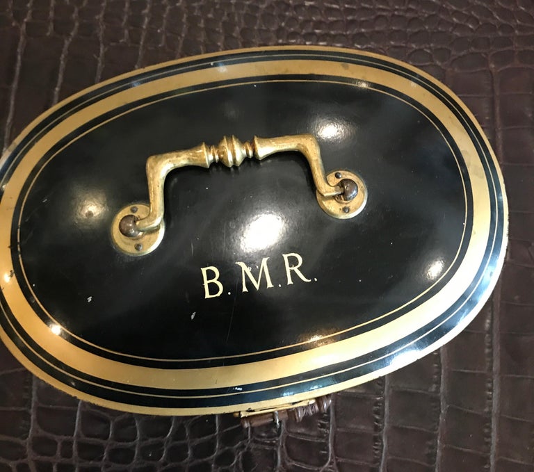 Antique Tole Magistrate Wig Box For Sale At 1stdibs