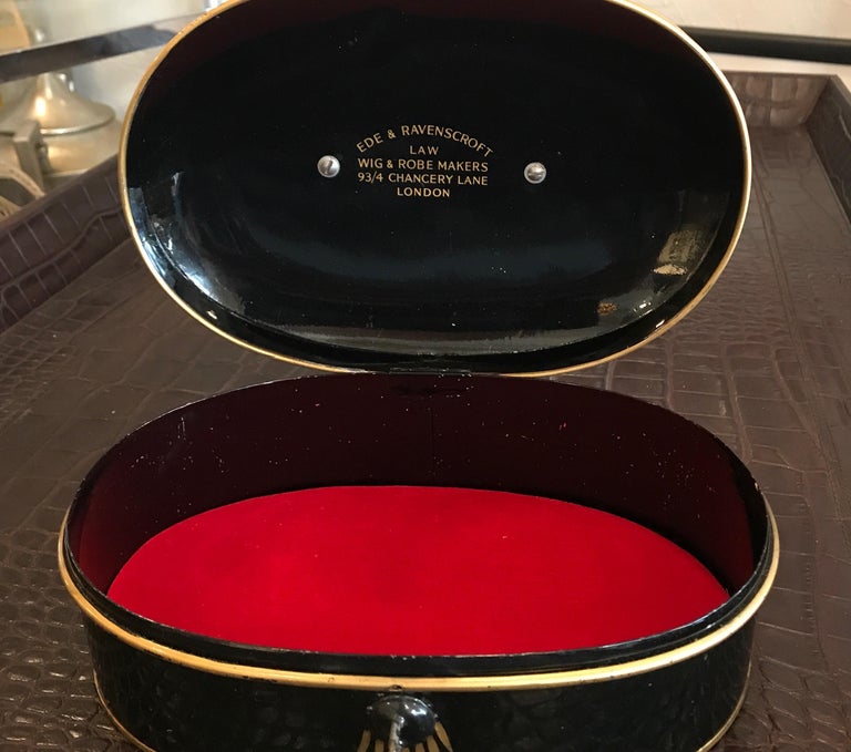 Antique Tole Magistrate Wig Box at 1stDibs | wig boxes, vintage wig box
