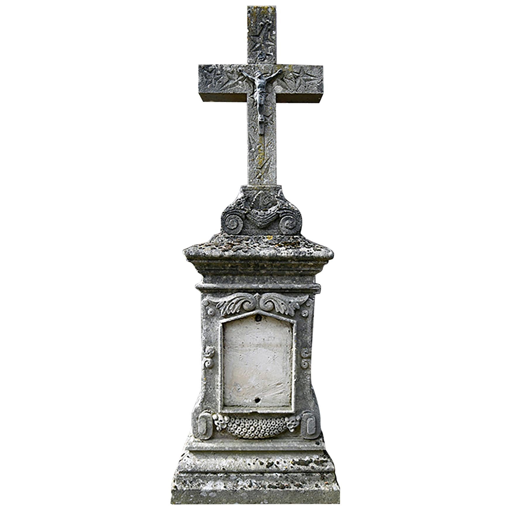 Antiker Tombstone aus Frankreich, 19. Jahrhundert