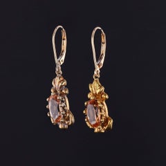 Antique Topaz Earrings with New Ear Wires of 14k Gold