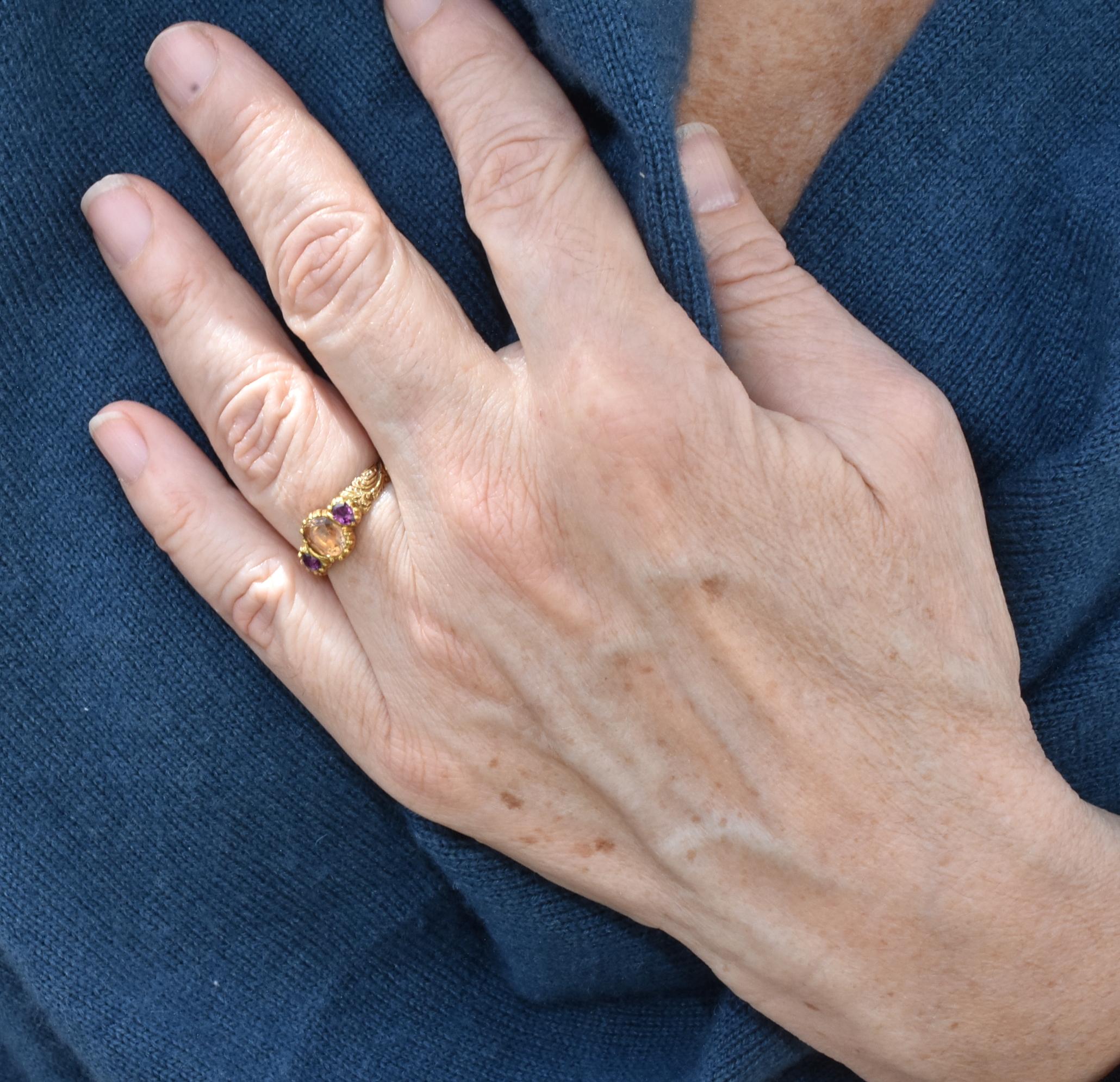 Antique Topaz Ruby Ring 1