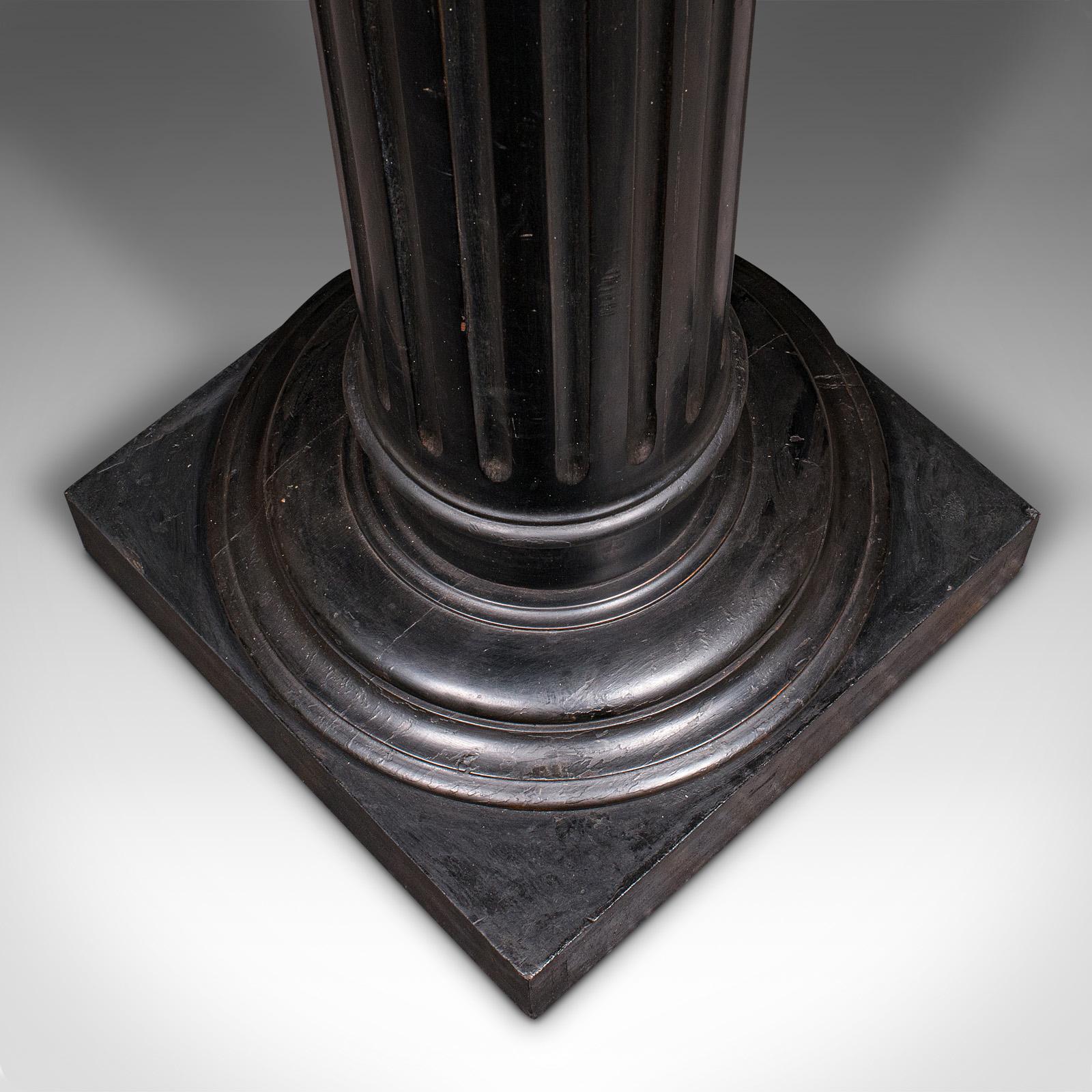 Antique Torchere, English, Ebonised, Display Stand, Jardiniere Column, Victorian For Sale 1