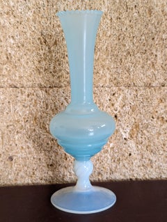Antique Torquoise Mid-20th Opaline Vase