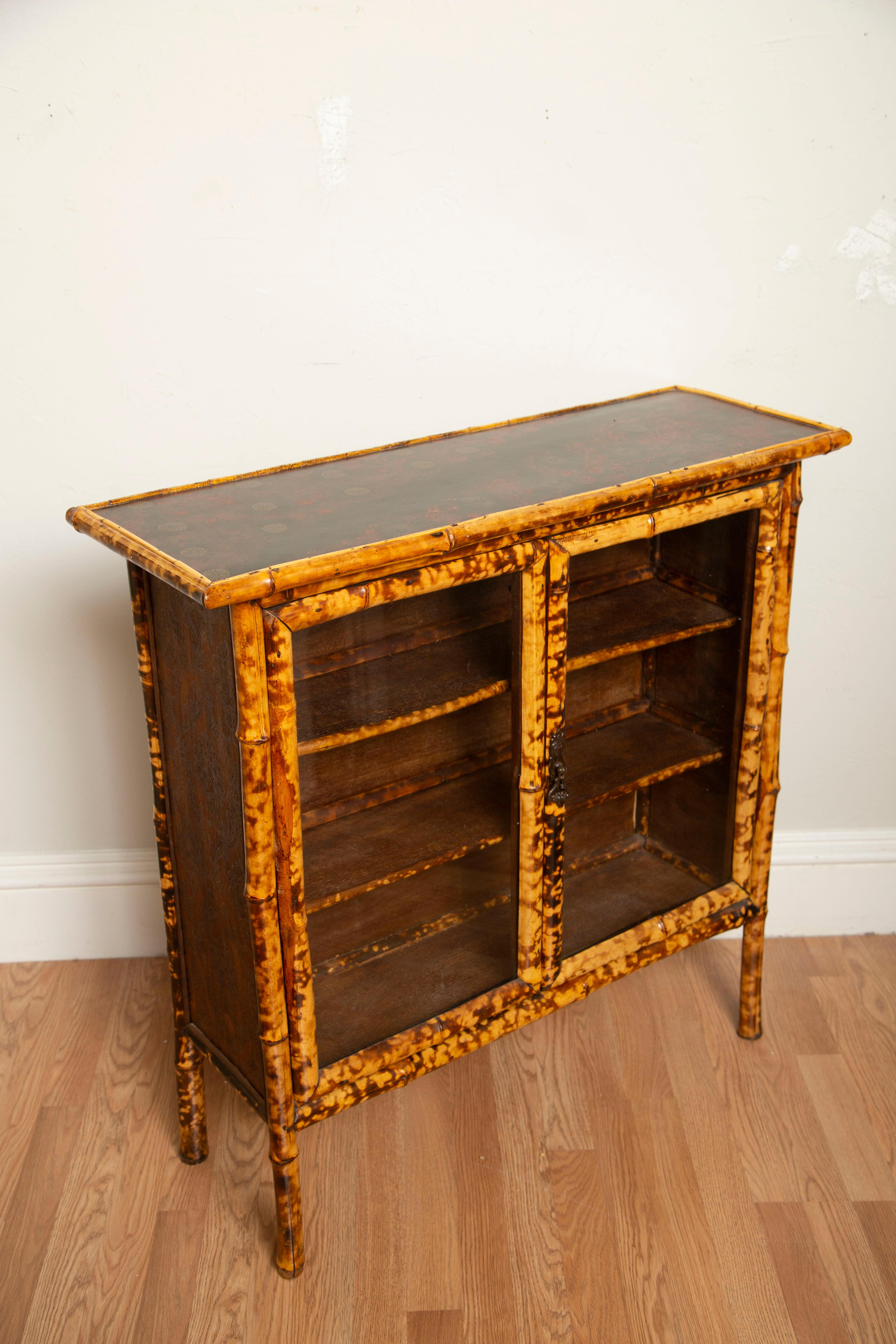 vintage bamboo cabinet