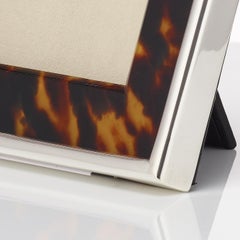 Antique Tortoiseshell and Sterling Silver Photo Frame, London, 1904