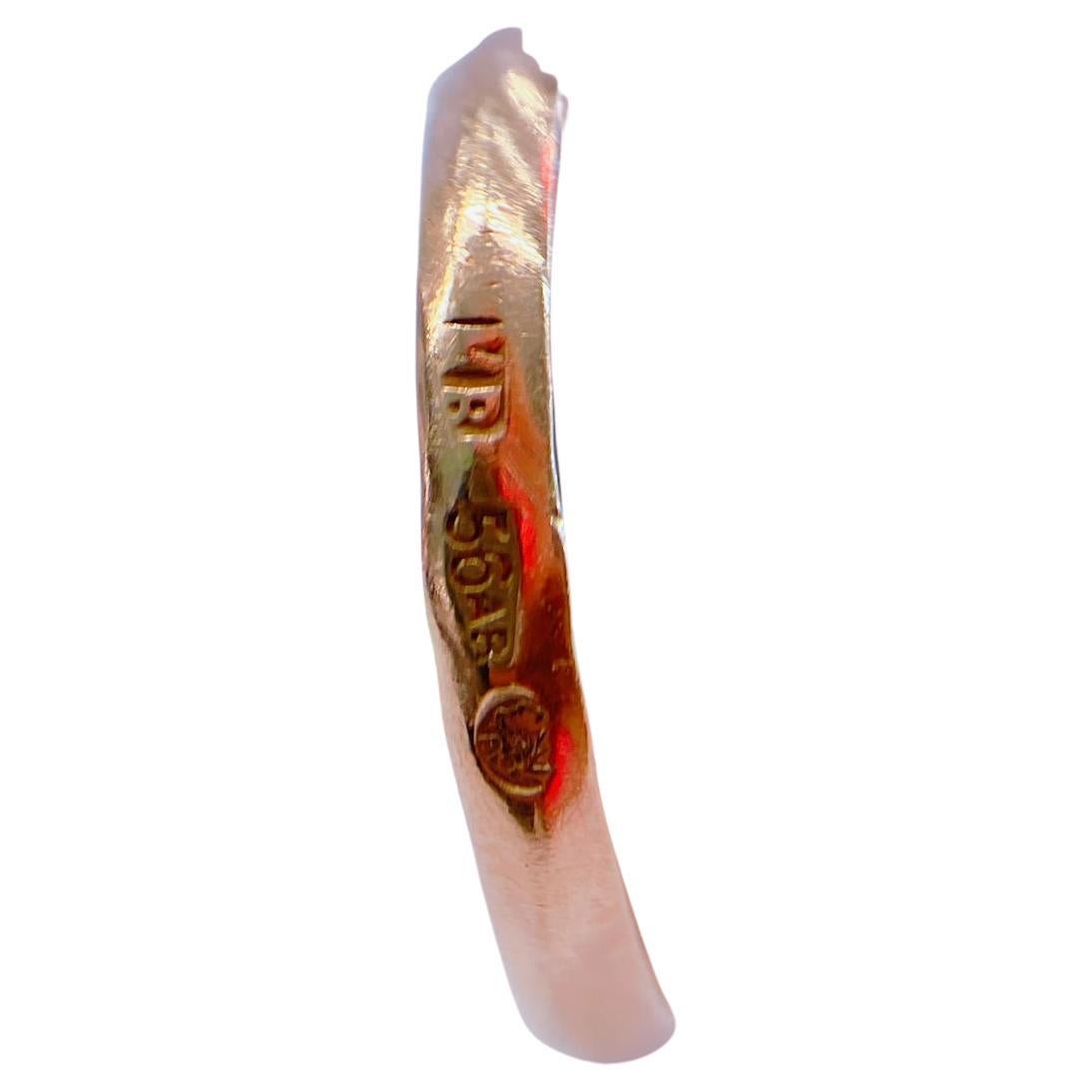 Bague ancienne en or russe avec tourmaline en vente 1