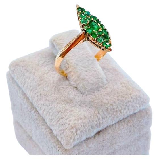 Bague ancienne en or russe avec tourmaline en vente 2