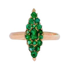 Bague ancienne en or russe avec tourmaline