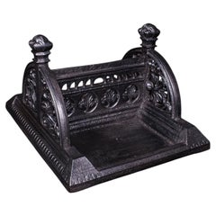 Antique Townhouse Boot Scraper, English, Cast Iron, Shoe Pull, Late Victorian