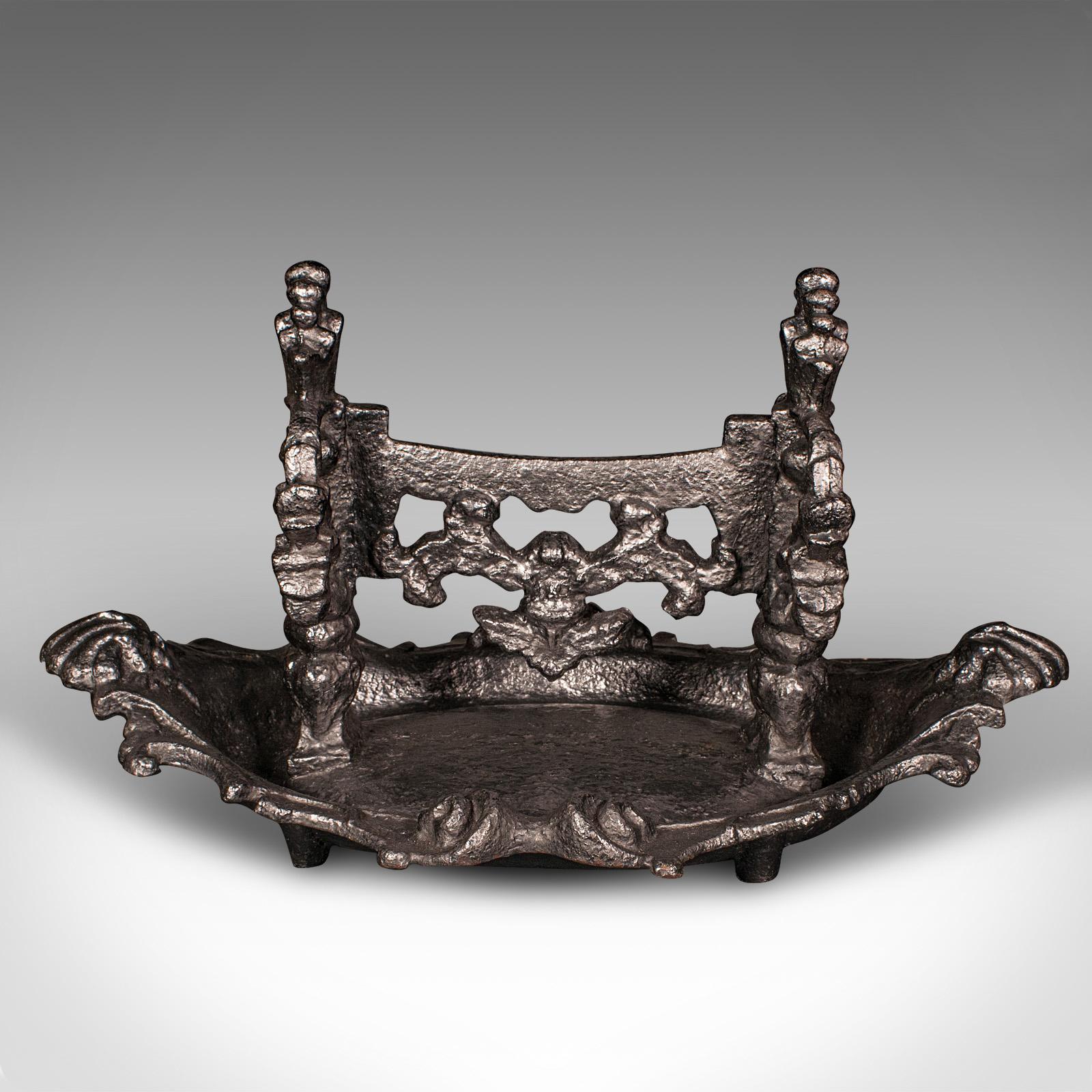 Early Victorian Antique Townhouse Boot Scraper, English, Great Exhibition, Shoe Pull, Victorian For Sale