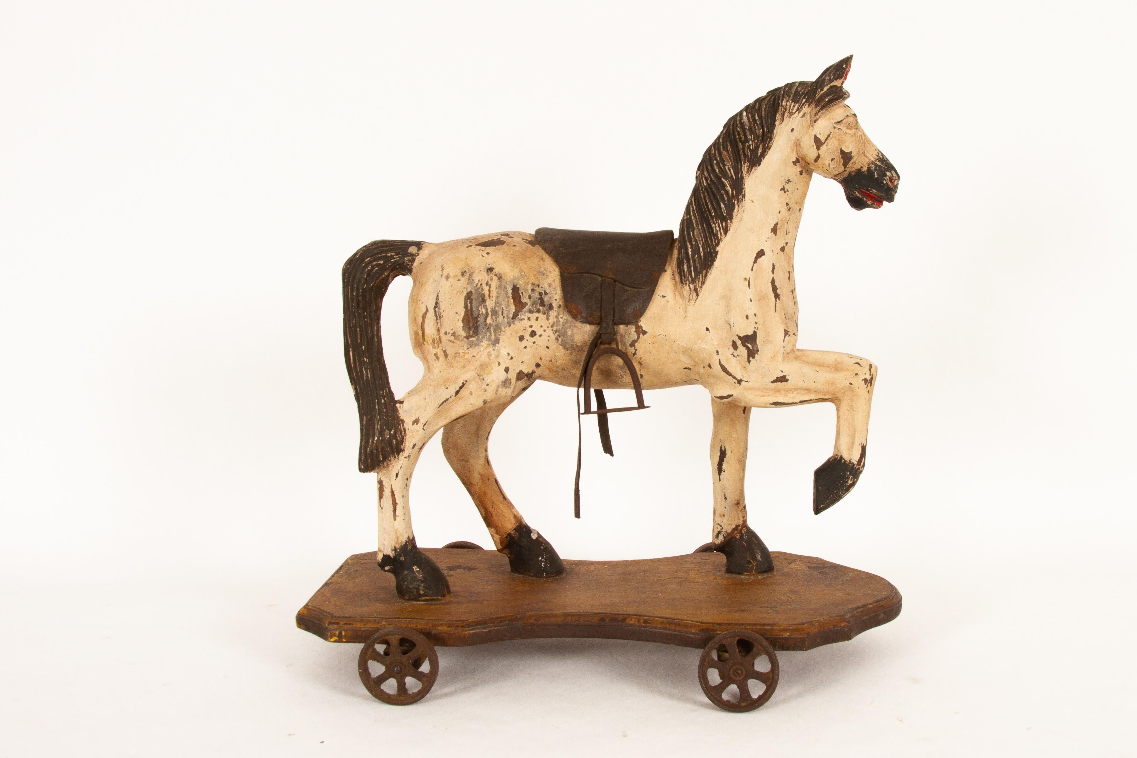 Scandinavian Antique Toy Horse, 1880s