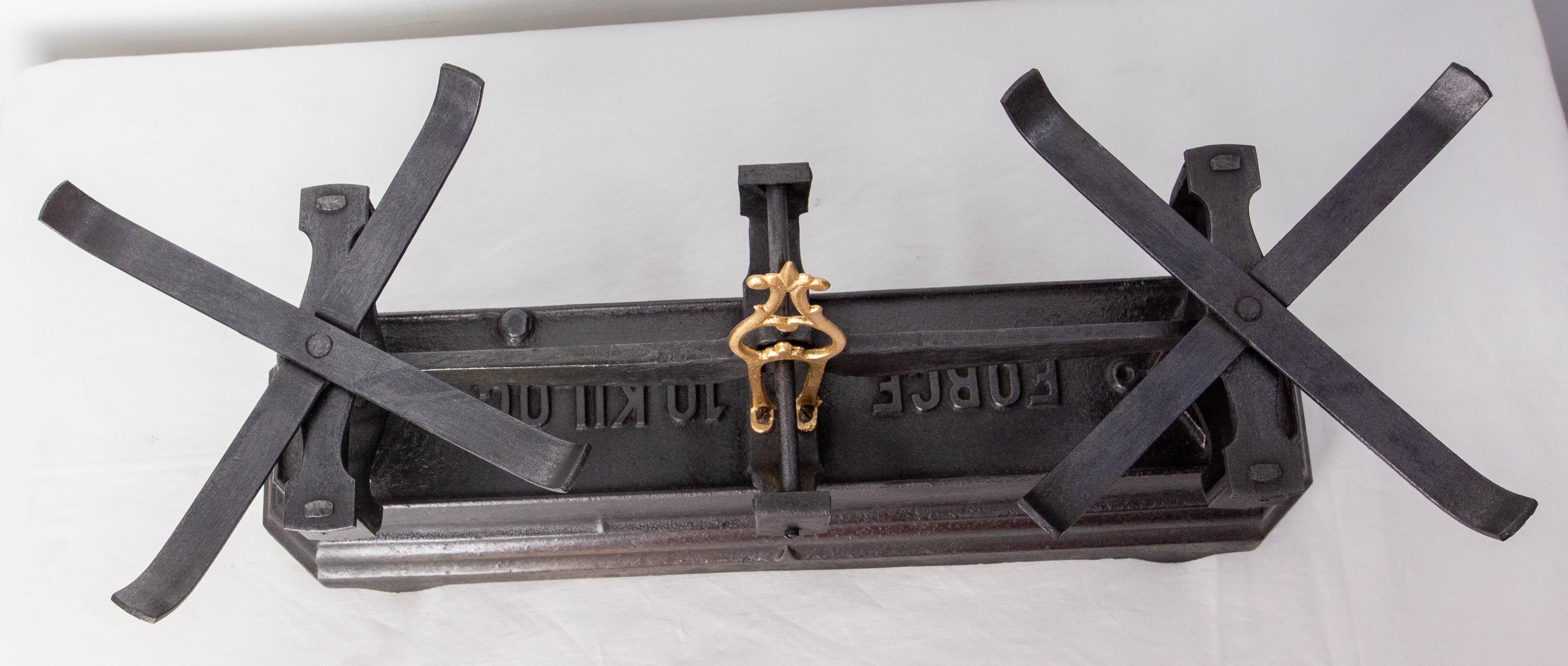 19th Century Antique Trade Scale Brass and Cast Iron, France, circa 1880 For Sale