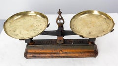 Antique Trade Scale Brass and Painted Cast Iron, France, circa 1880