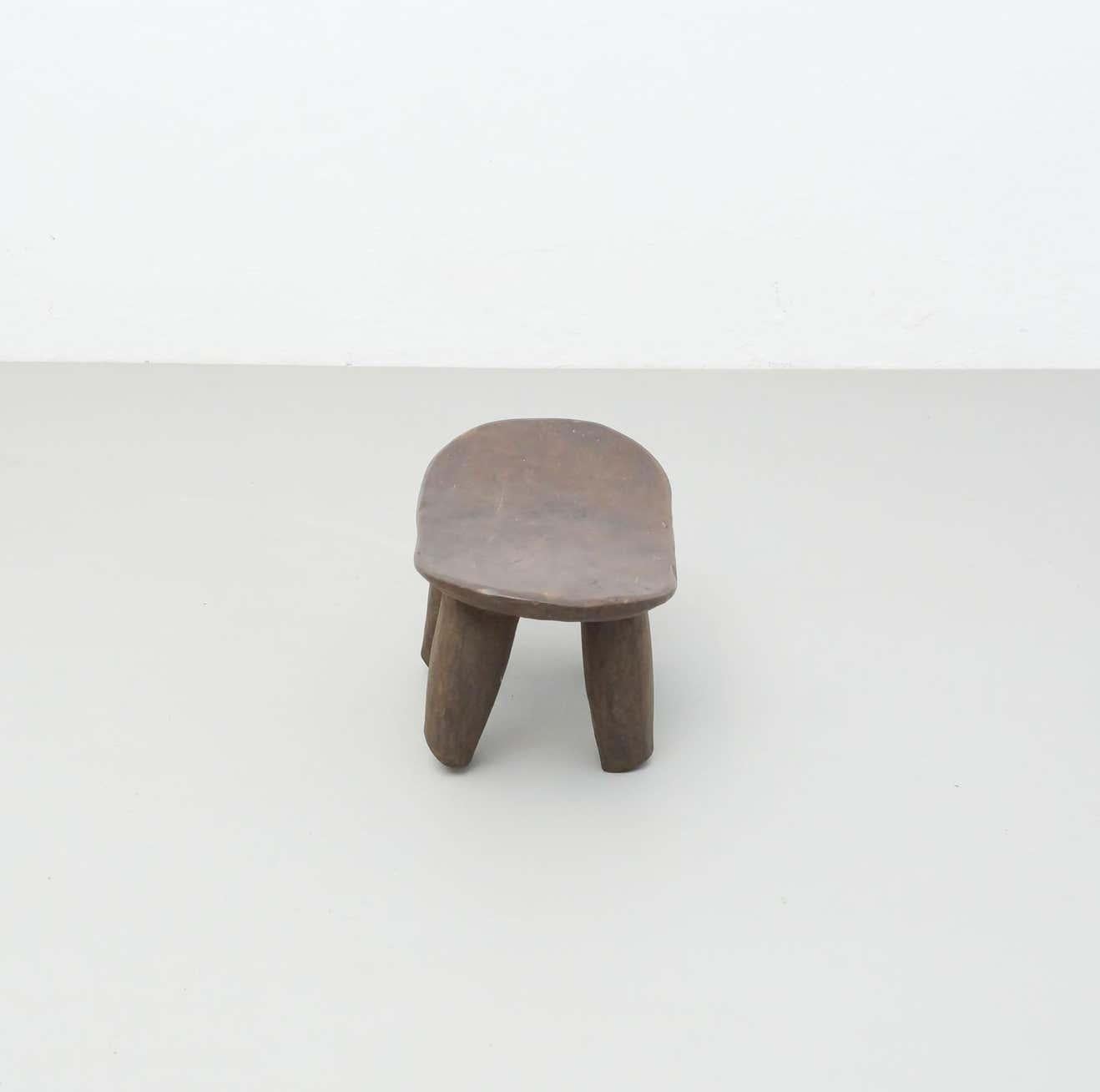 Antique Traditional African Wood Stool, circa 1930 In Good Condition For Sale In Barcelona, Barcelona