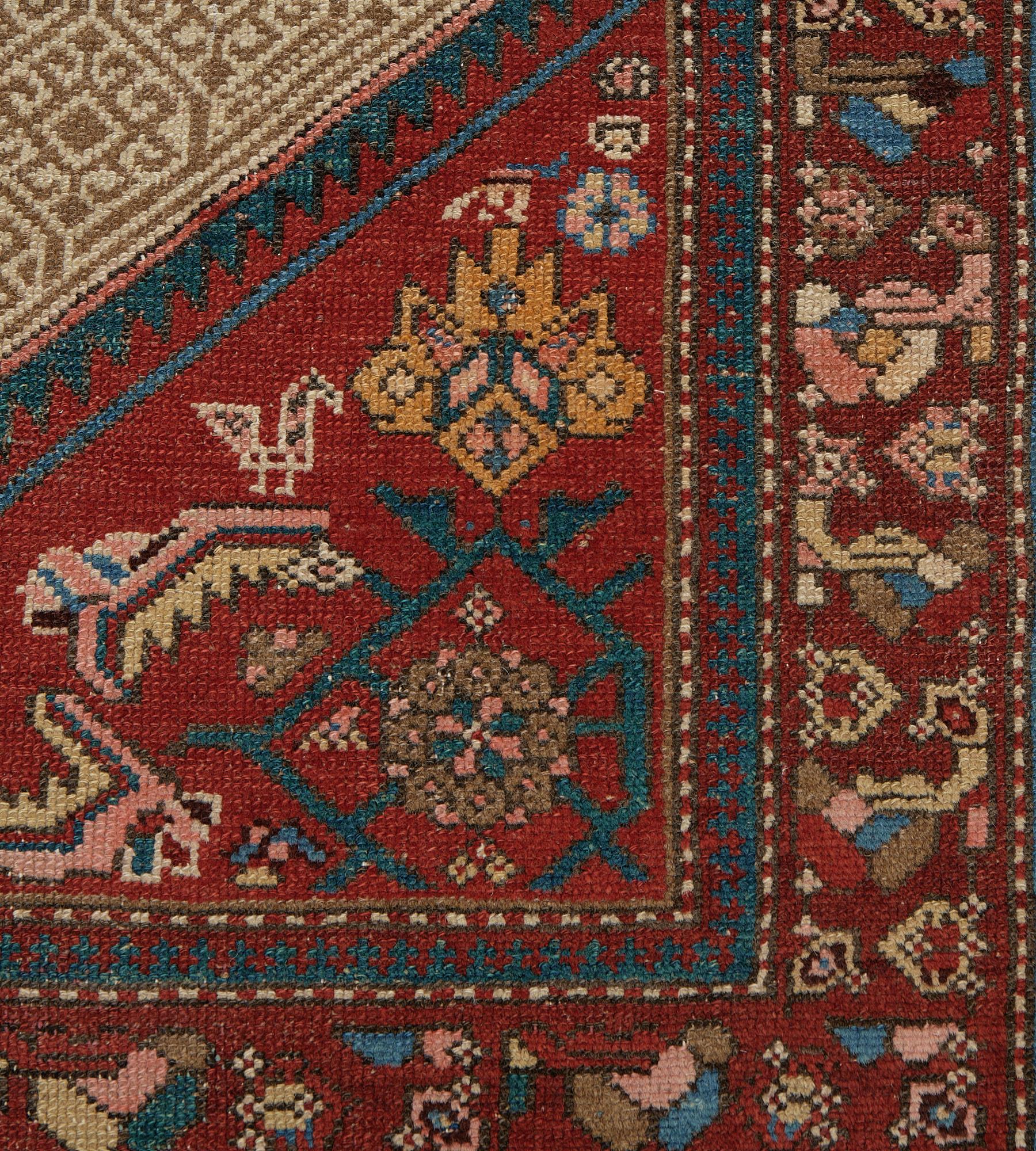 Antique Traditional Camel-Brown Wool Persian Serab Runner  For Sale 1