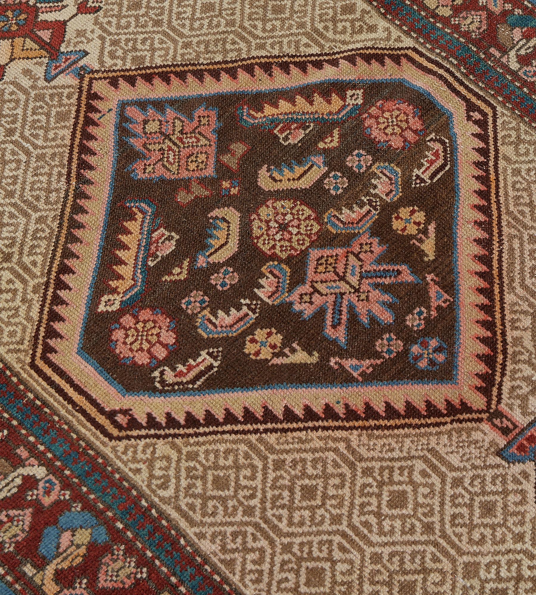Antique Traditional Camel-Brown Wool Persian Serab Runner  For Sale 2