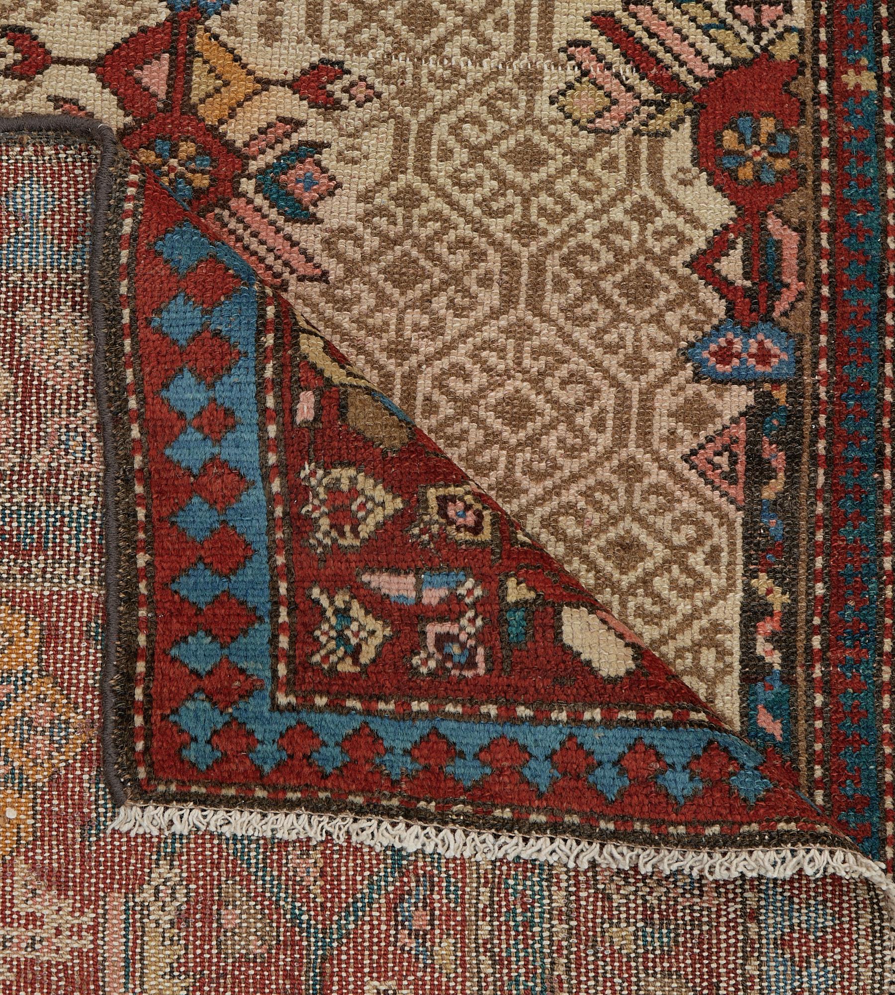 Antique Traditional Camel-Brown Wool Persian Serab Runner  For Sale 3