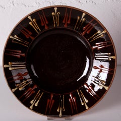 Antique traditional French Art Pottery Bowl (also wall plate) France ar. 1900