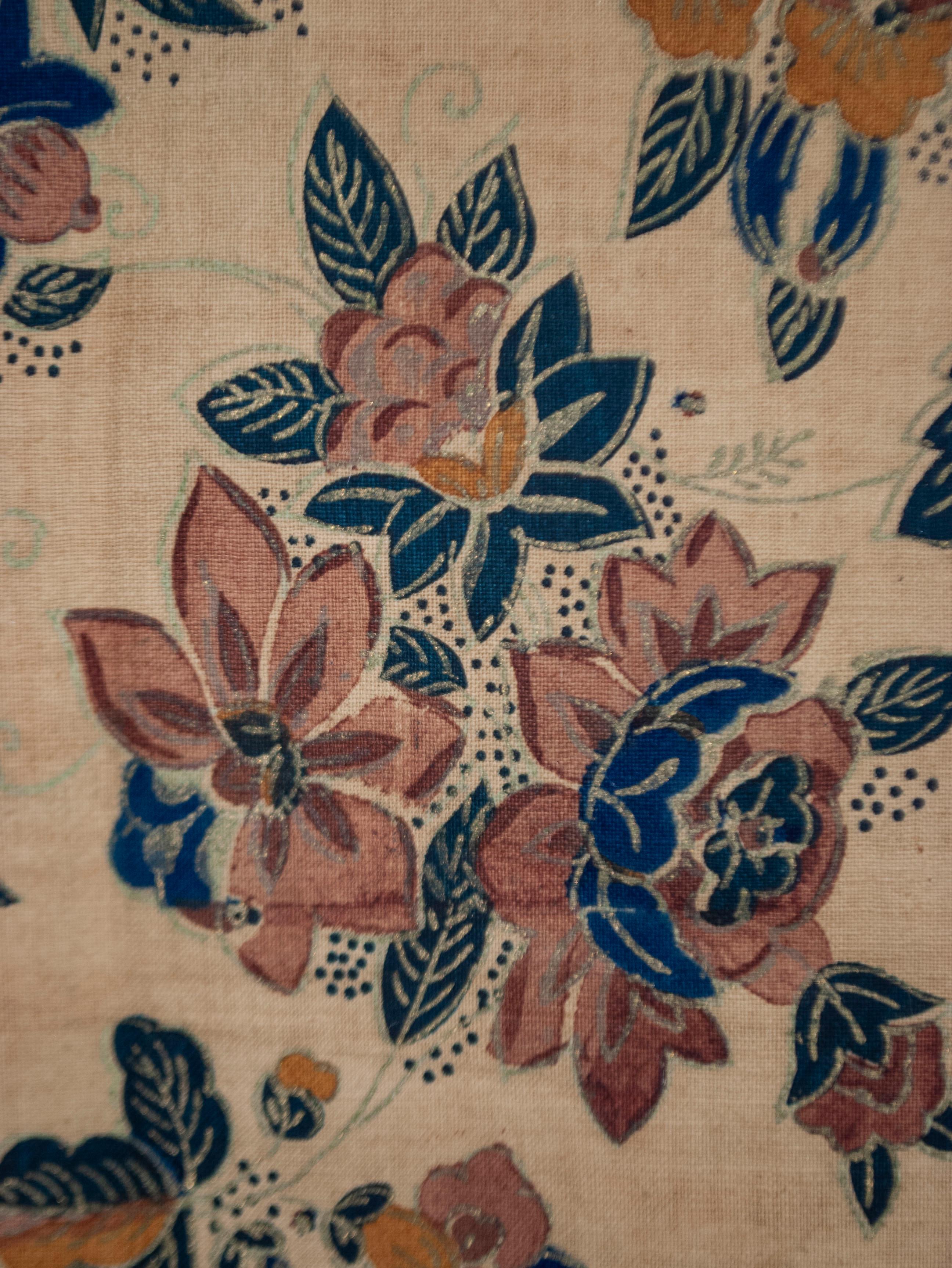 Batik tradicional japonés antiguo (Wasarasa) Pintado a mano en venta