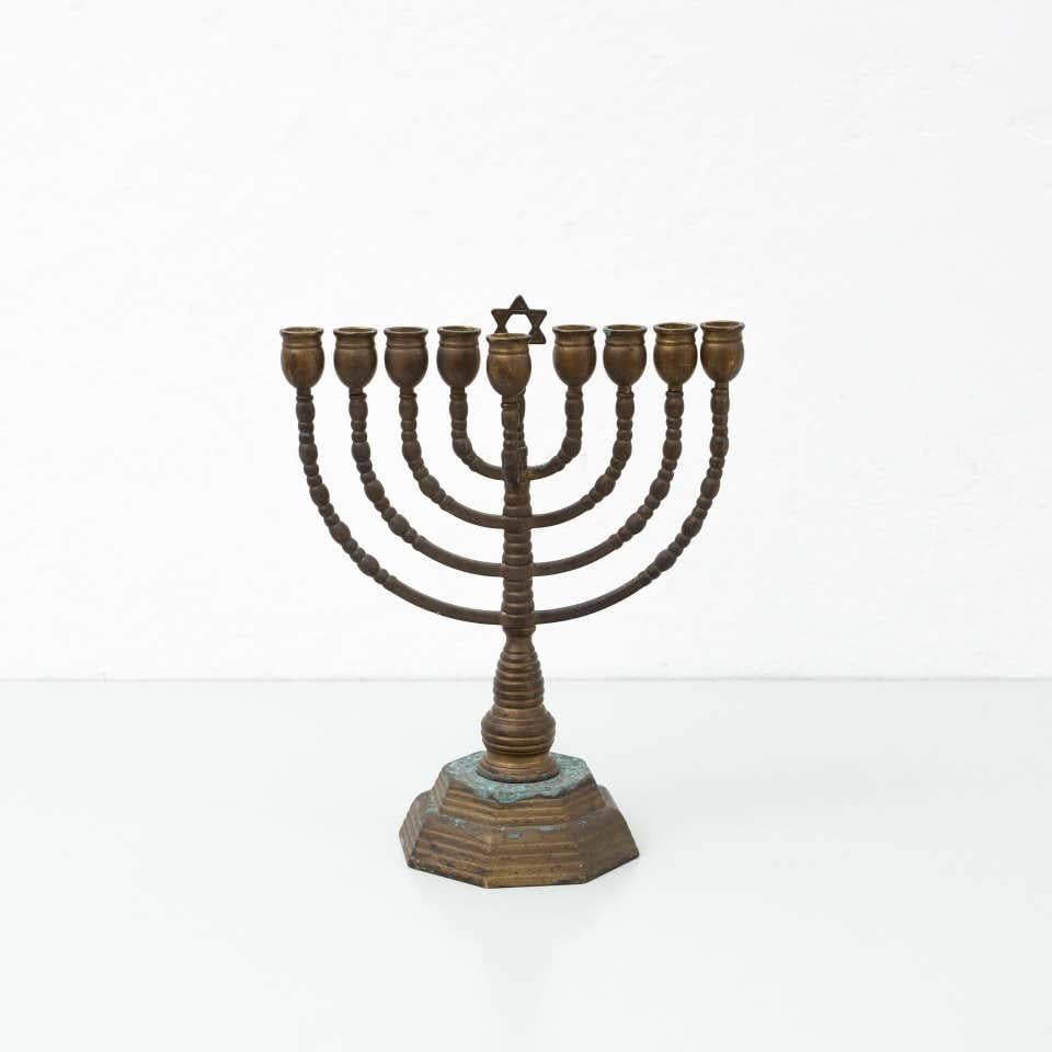 Antique Traditional Jewish Chandelier, circa 1940 In Good Condition For Sale In Barcelona, Barcelona