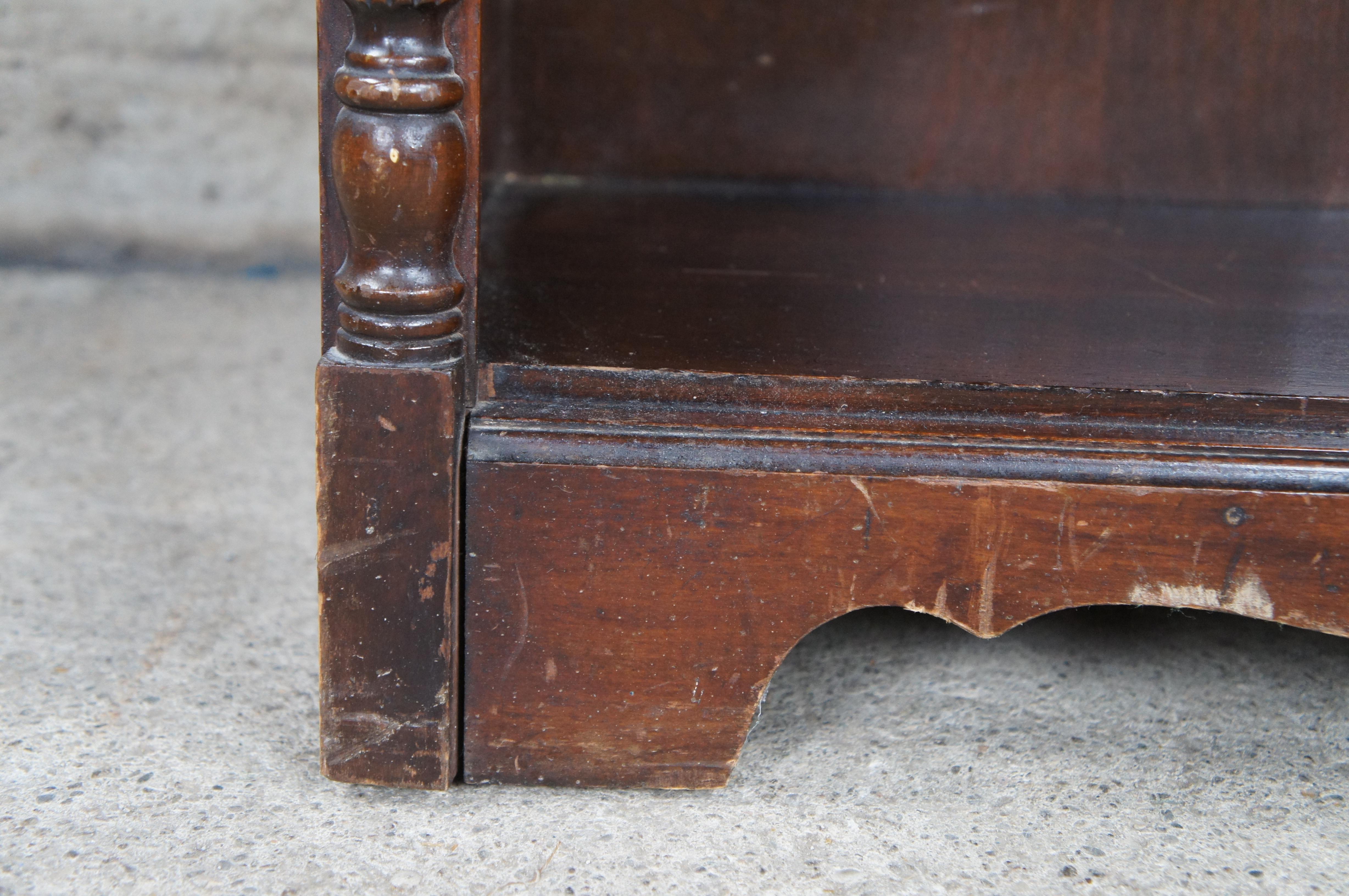 Antique Traditional Mahogany Petite Lawyer Library Bookcase Bookshelf 36