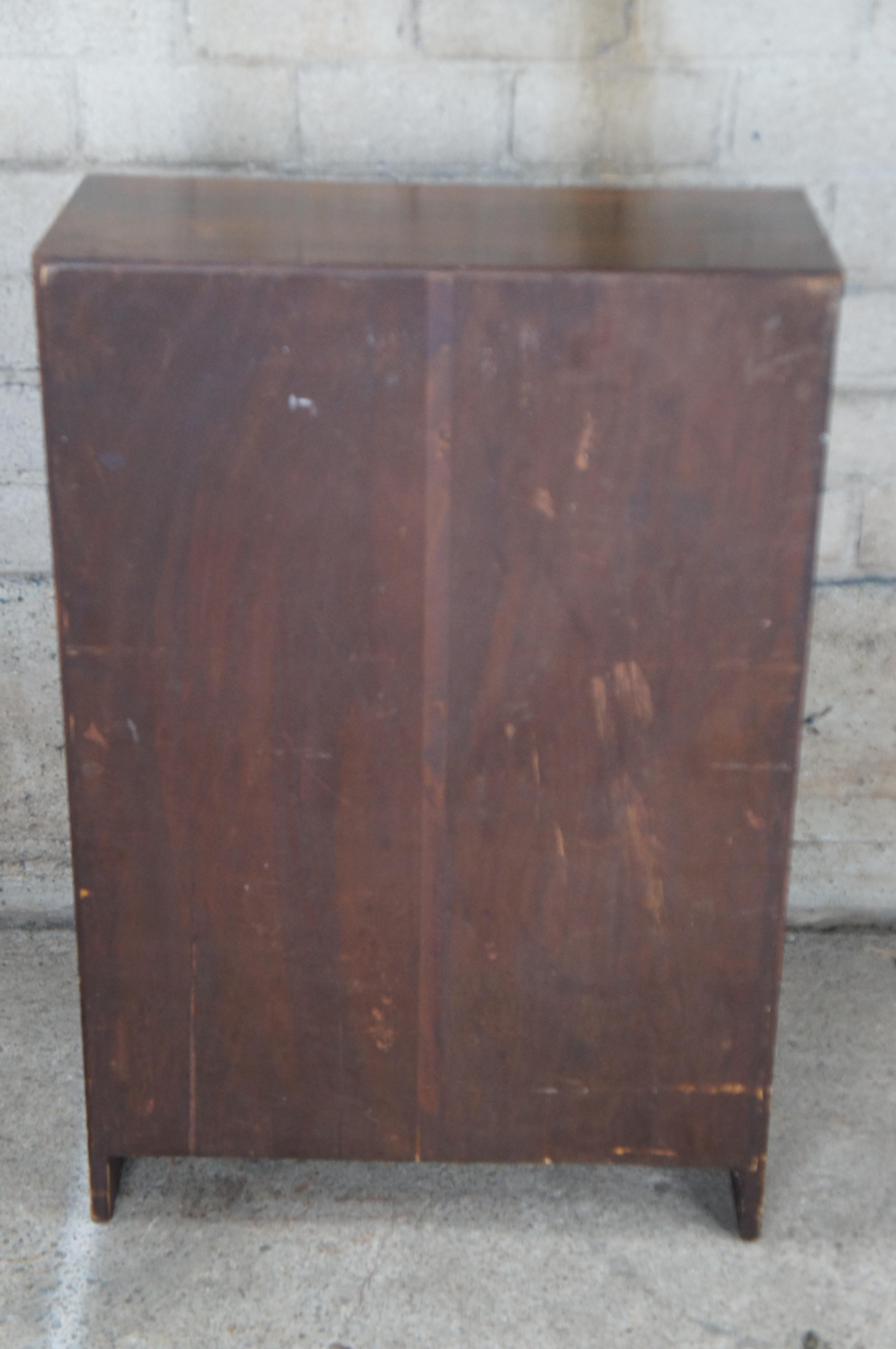 Antique Traditional Mahogany Petite Lawyer Library Bookcase Bookshelf 36