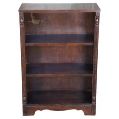 Antique Traditional Mahogany Petite Lawyer Library Bookcase Bookshelf 36"