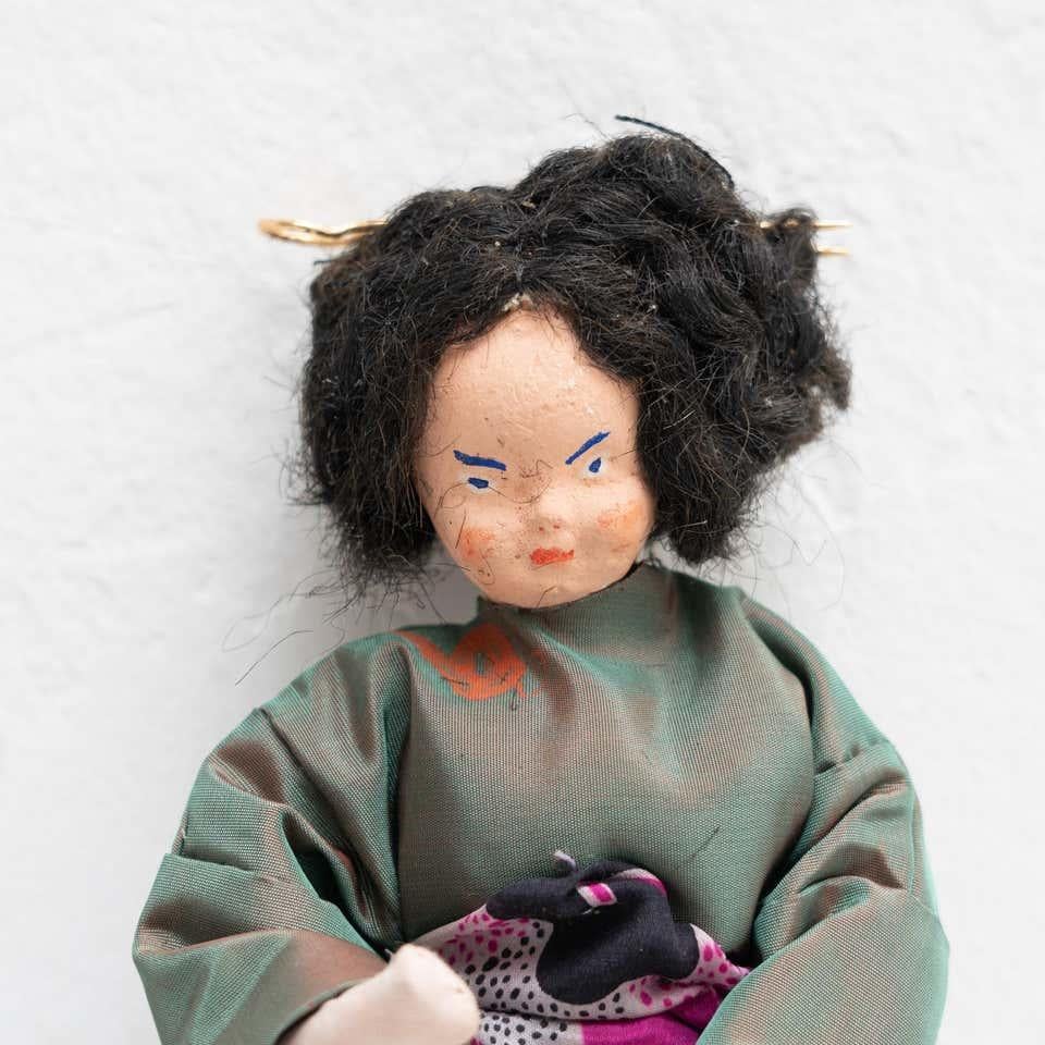 Mid-Century Modern Antique Traditional Rag Doll, circa 1920 For Sale