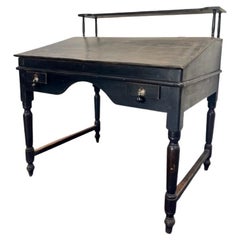 Antique Traditional Secretary Wood Desk with Shelf, FR-1062