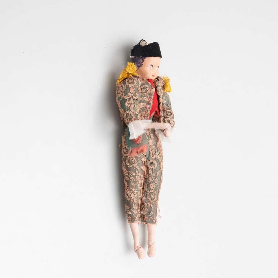 Early 20th Century Antique Traditional Spanish Bullfighter 'Torero' Rag Doll, circa 1920 For Sale