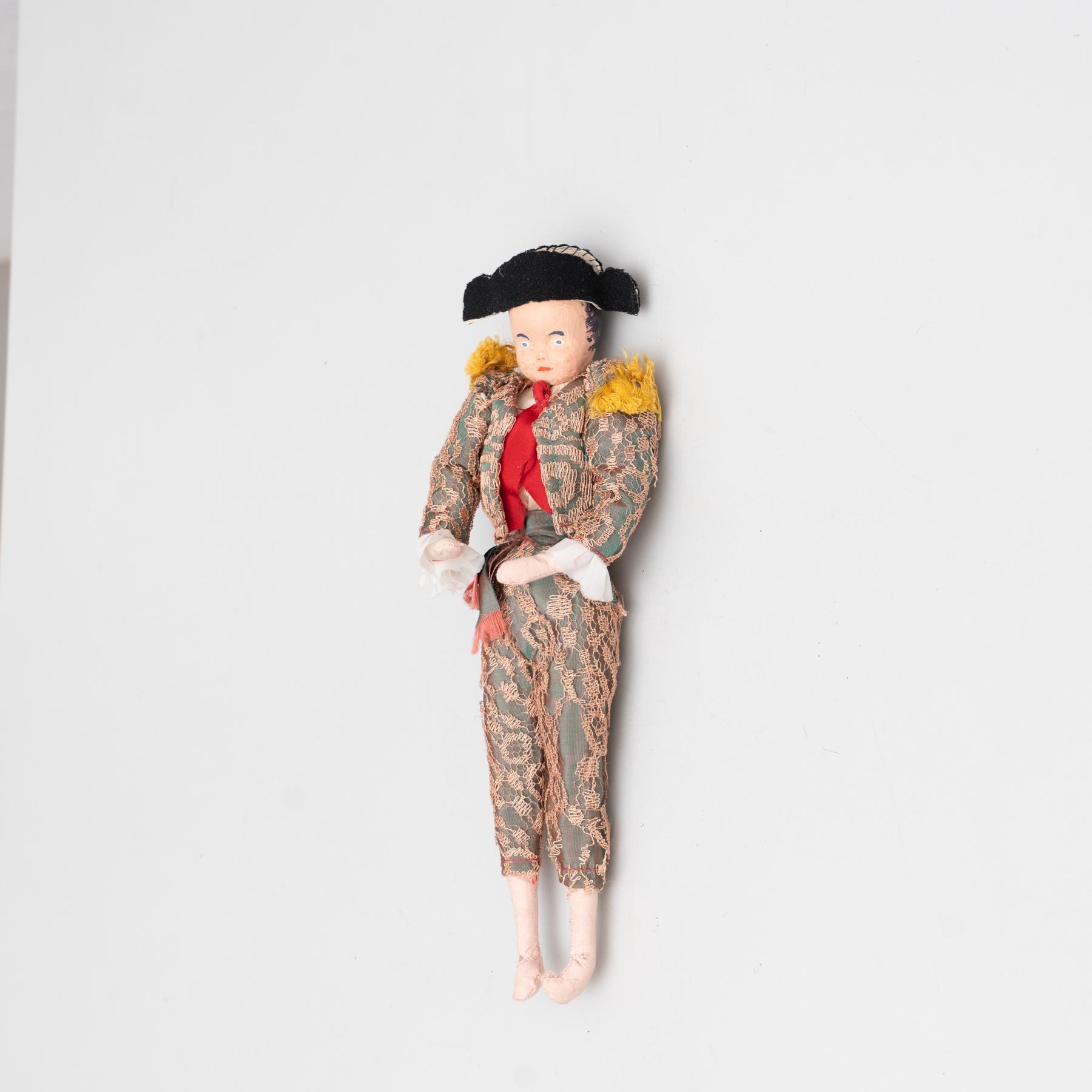 Fabric Antique Traditional Spanish Bullfighter 'Torero' Rag Doll, circa 1920