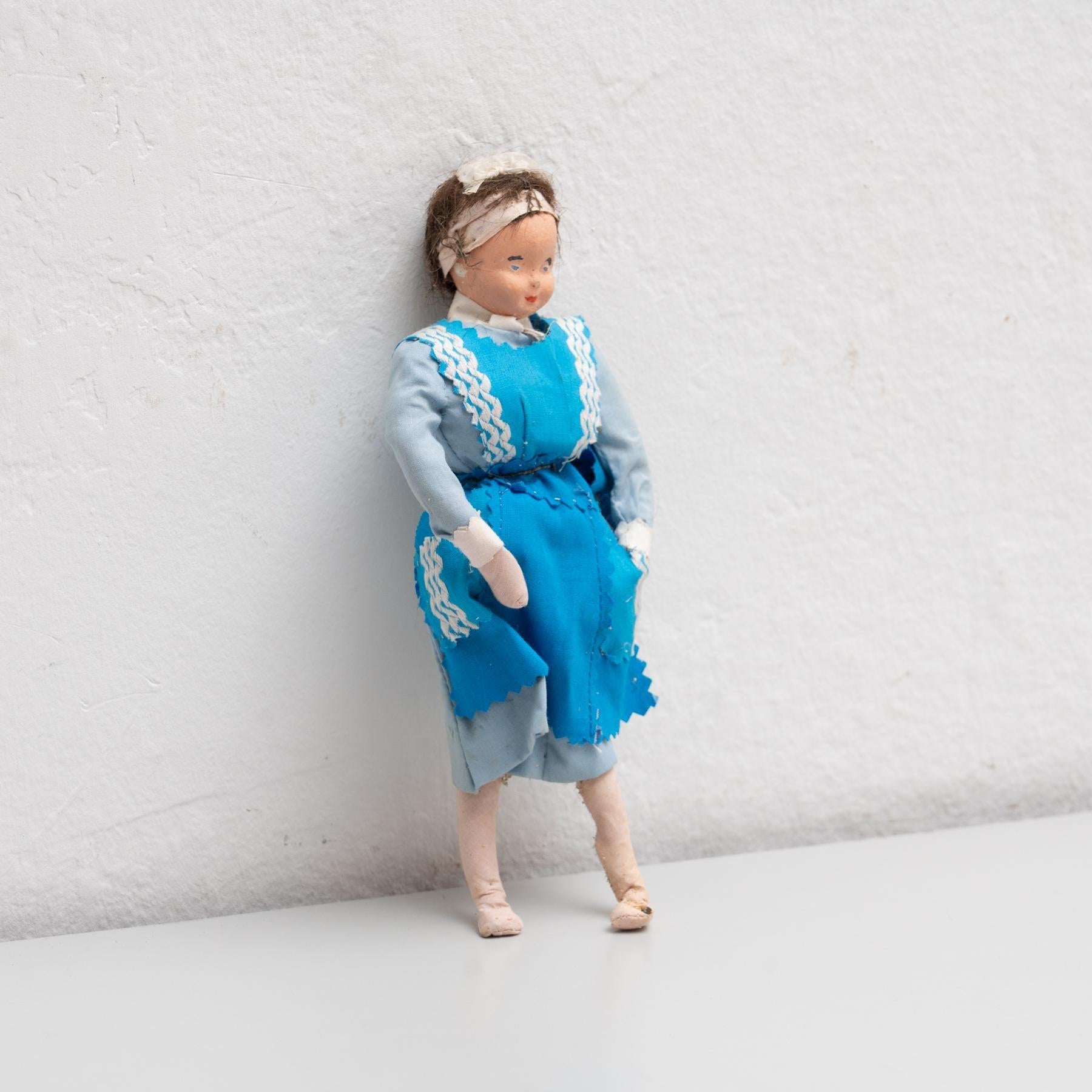 Early 20th Century Antique Traditional Spanish Maid Rag Doll, circa 1920 For Sale